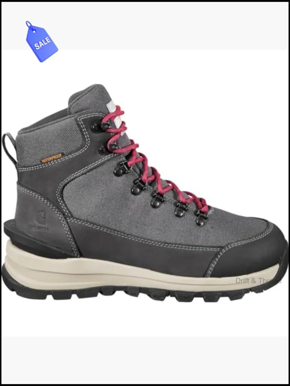 Women's Waterproof Alloy Toe Hiking Boots Durable Nubuck Lace-Up